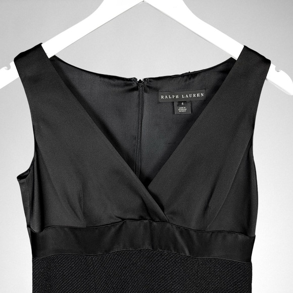 Ralph Lauren Black Label Satin Tweed Sheath Dress - Picture 3 of 9